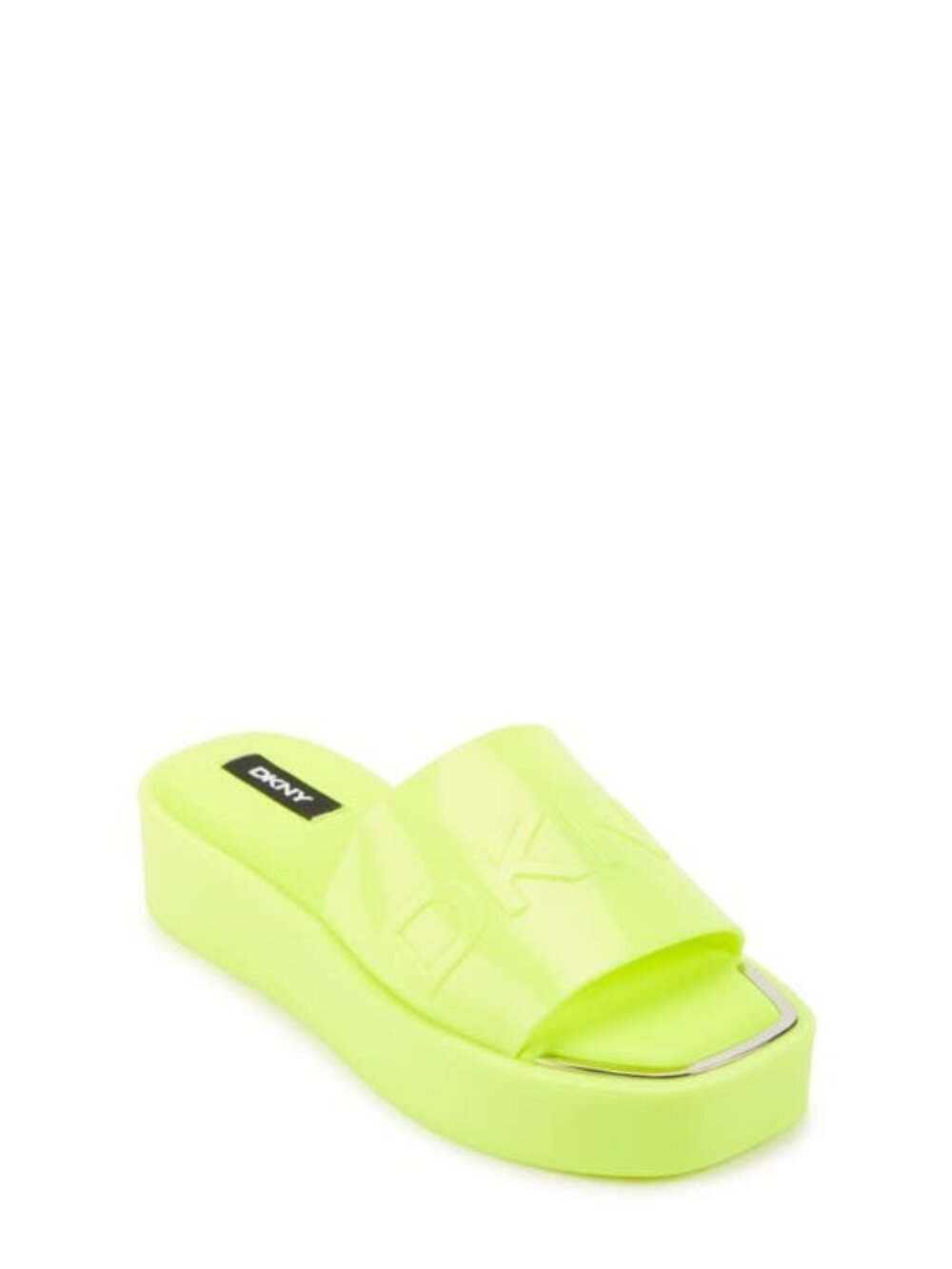 Dkny Womens Laren Round-Toe Platform Slide Sandals Jelly Mold Zest Size 9 NWB